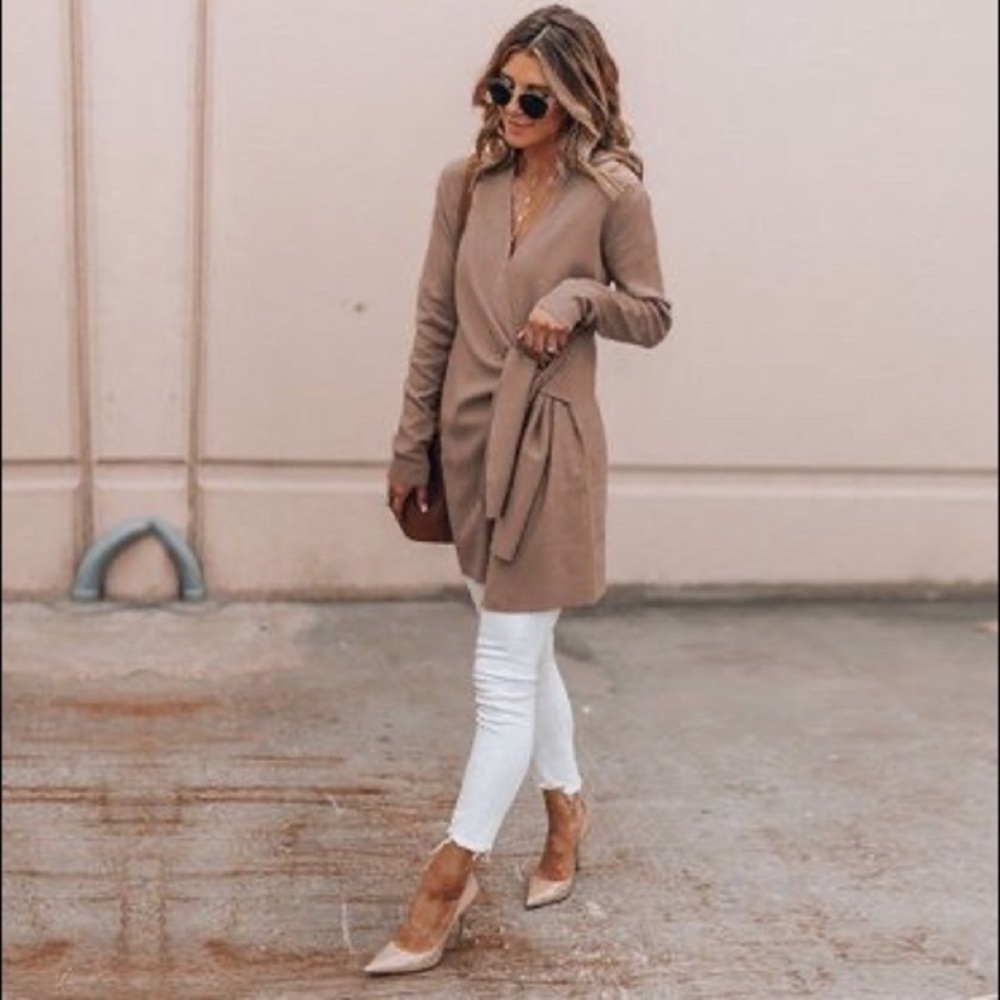 Goodnight Macaroon wrap front sweater cardigan